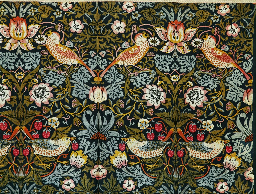 William Morris (1834-1896)  The Strawberry Thief (Flower and Bird Pattern), 1884  The Victoria and Albert Museum, London