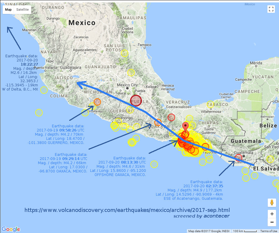 Sismos del 20 de Sep 2017 en Mexico