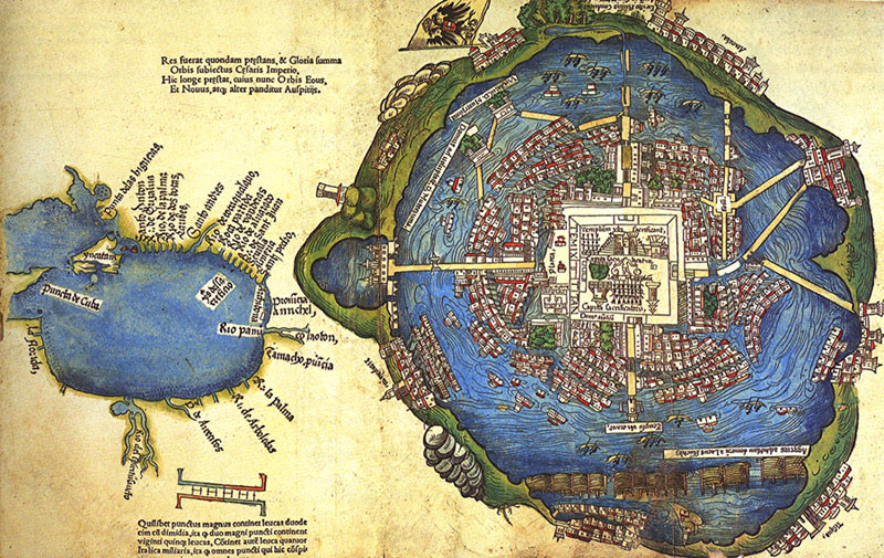 Mapa antiguo de la Ciudad de México
