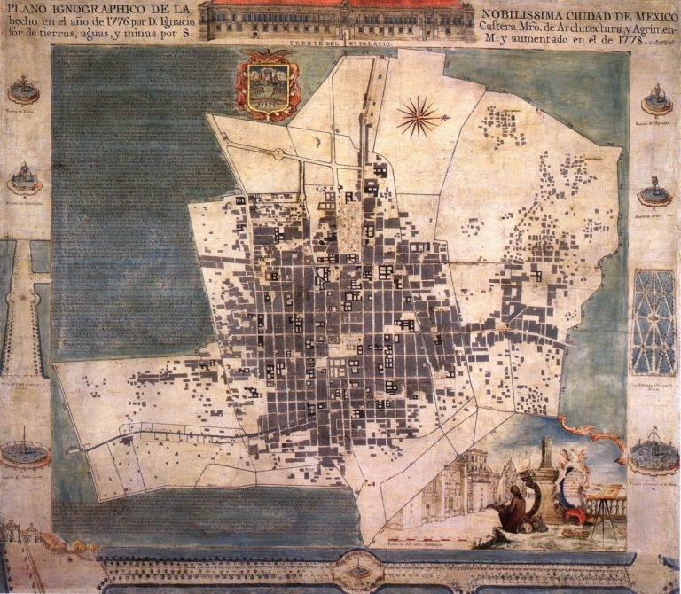 Mapa antiguo de la Ciudad de México - 3