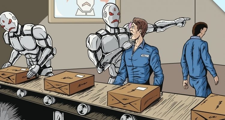 Robots reemplazando a los humanos de sus puestos de trabajo 
