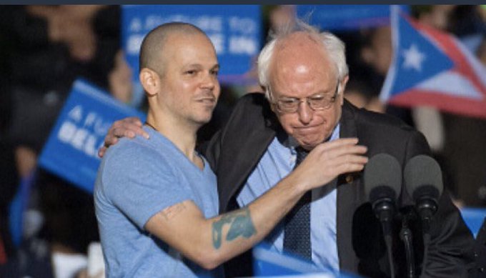 Sanders with Residente