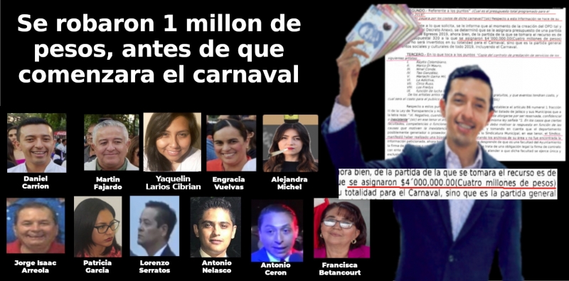 Daniel Carrión desvía 1 millón de pesos del carnaval antes de que este haya comenzado