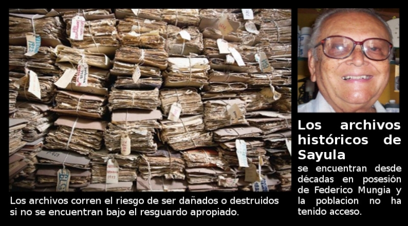 Federico Munguia Cardenaz robo los archivos historicos de Sayula 