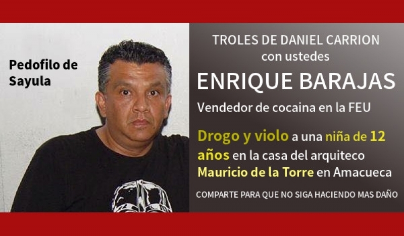 Enrique Barajas violo a una niña