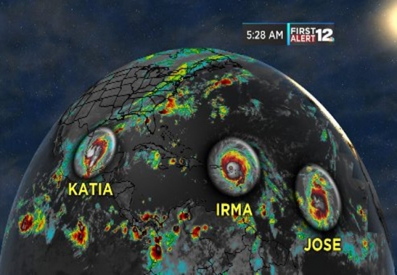 Se forman 2 huracanes en El Caribe. Irma y Katia amenazan con destrozos