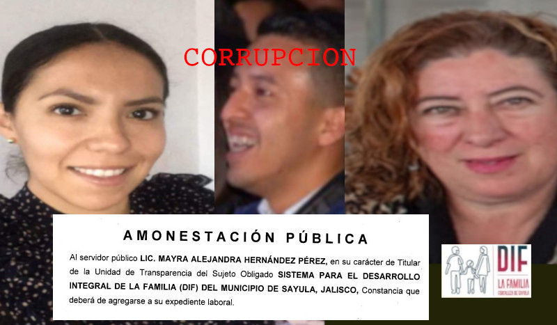Segunda Amonestación Publica para el Alejandra Hernández del DIF Sayula en solo 1 semana