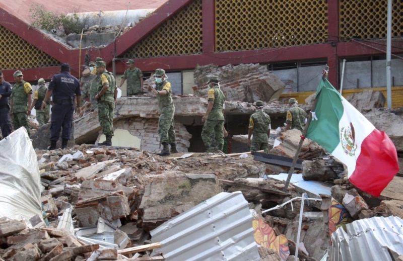Suman 61 cifra de fallecidos por terremoto: 45 en Oaxaca, 12 en Chiapas y 4 en Tabasco