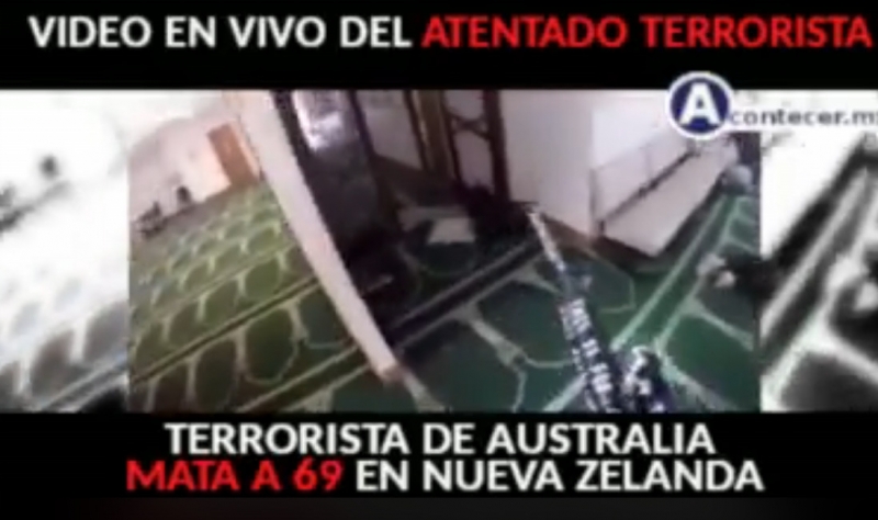 VIDEO EN VIVO DEL ATENTADO TERRORISTA EN NUEVA ZELANDA [SIN CENZURA]