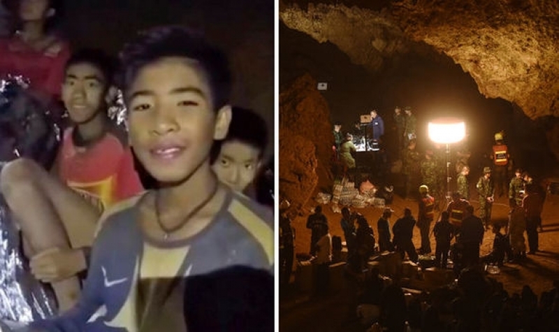Rescatan a niños y su entrenador atrapados en cueva de Tailandia