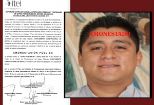 Segunda Amonestación Publica en menos de 15 dias para Javier Alejandro López Avalos de Sayula