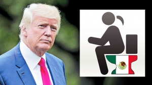 Trump llamando a Mexico -agujero de mierda-