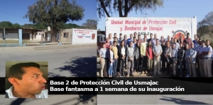 Base de Protección Civil de Usmajac abandonada a una semana de ser inaugurada.