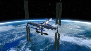 China presenta réplica de su primera estación espacial