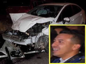 Alcalde de Sayula salva su vida, pero destroza carro oficial, niega que venia drogado y borracho