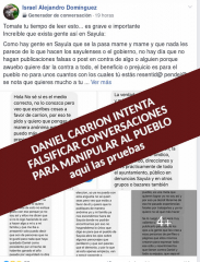 Daniel Carrión intenta manipular conversaciones de Facebook para engañar a la población