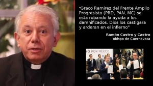 El obispo de Cuernavaca acusa a Frente Amplio de robar ayuda