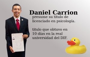 Daniel Carrion curso la carrera en Psicología en 10 días