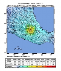 Hola de terremotos sacude el centro de Mexico