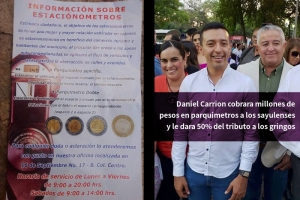 Daniel Carrión entregara 50% de los parquímetros a los gringos