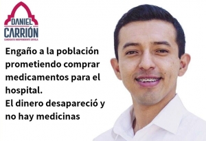 Daniel Carrión incumple promesa de donar dinero al hospital