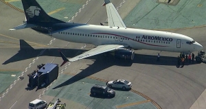 8 los heridos en choque de avión de Aeroméxico en Los Ángeles