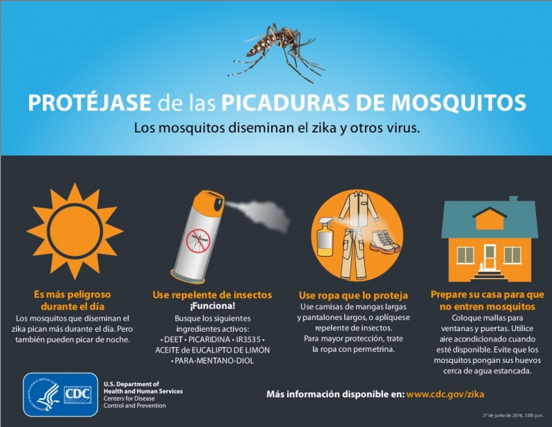 Como protegerse de las Picaduras de Mosquito, Zika