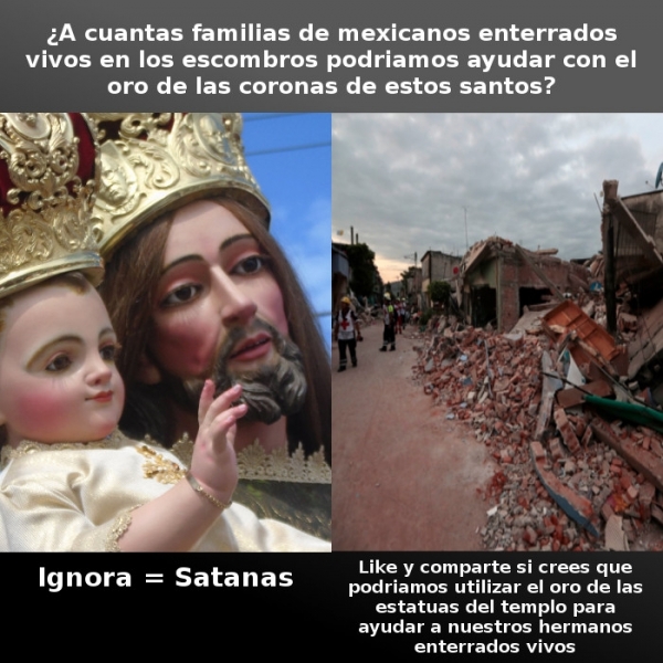 Propuesta para que la iglesia done 50% de su oro para las victimas del terremoto